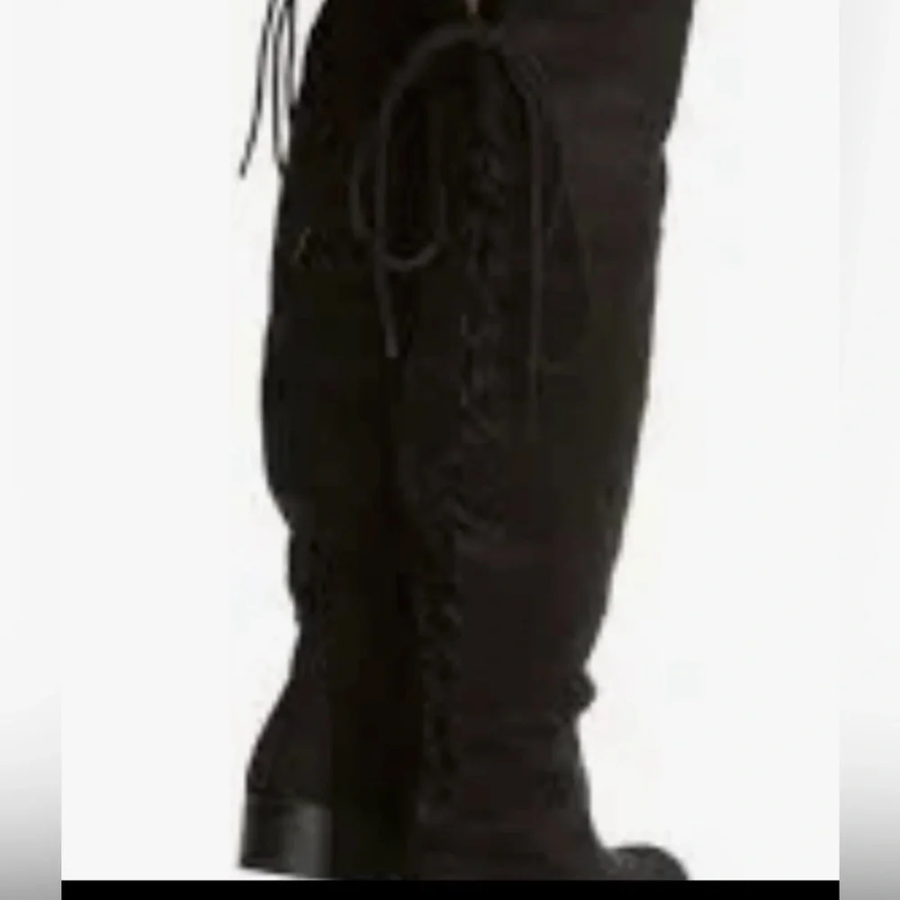 Soda Black Over the Knee Boots Women Size 6